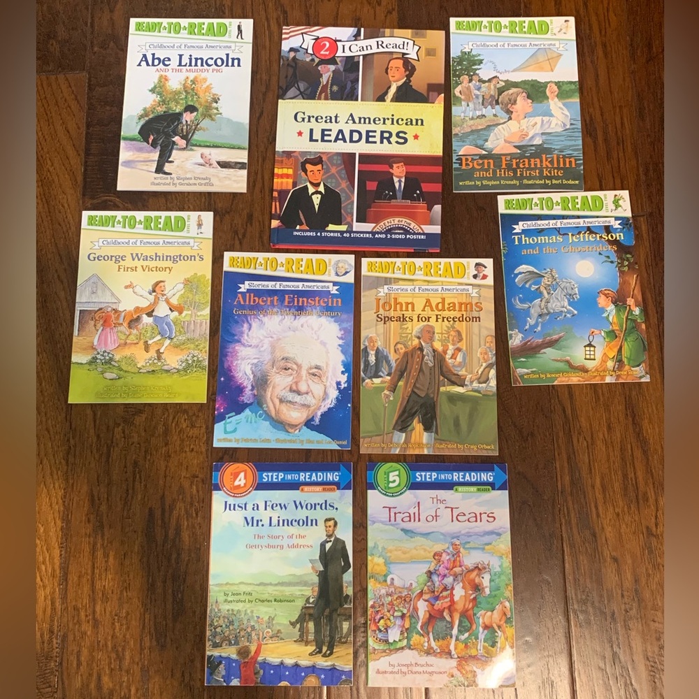 Level 2, 4, & 5 History/Famous American Readers.  Ready to Read Books